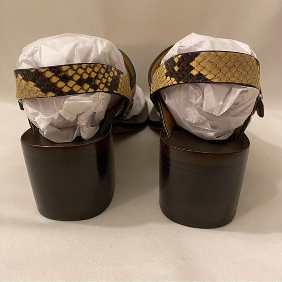 Ralph Lauren Pre Fall ‘21 Wellington Collection Julie Tan Snakeskin Thong Sandal - Picture 15 of 17